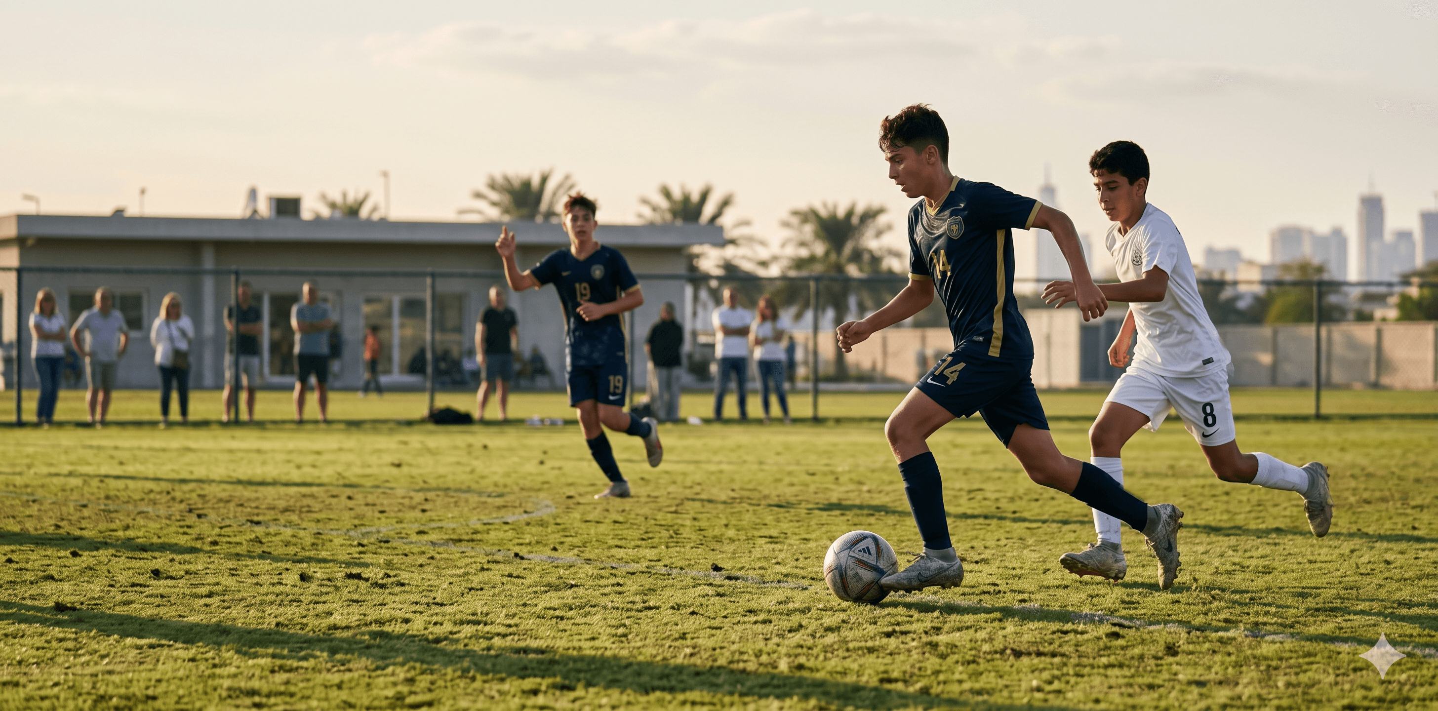 SOFC Academy match day — players on the pitch